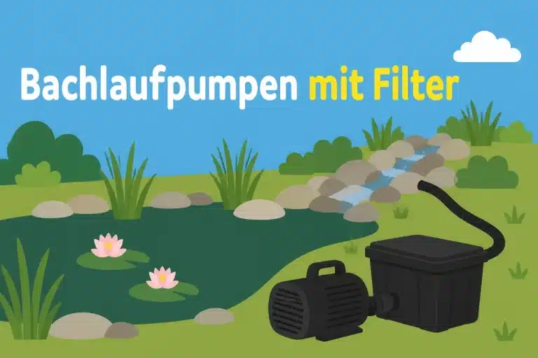 Bachlaufpumpen mit Filter - Illustration