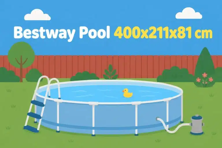 Bestway Pool 400x211x81 cm - Illustration