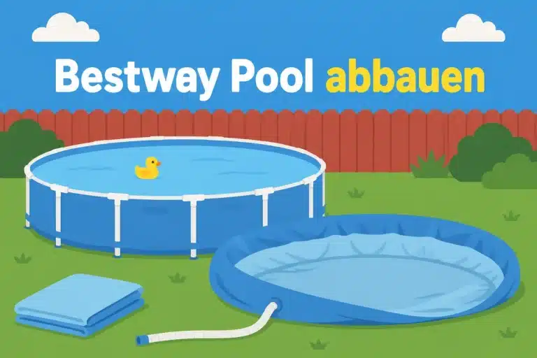 Bestway Pool abbauen - Illustration
