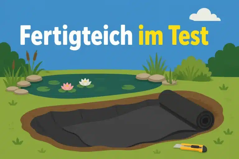 Fertigteich im Test - Illustration