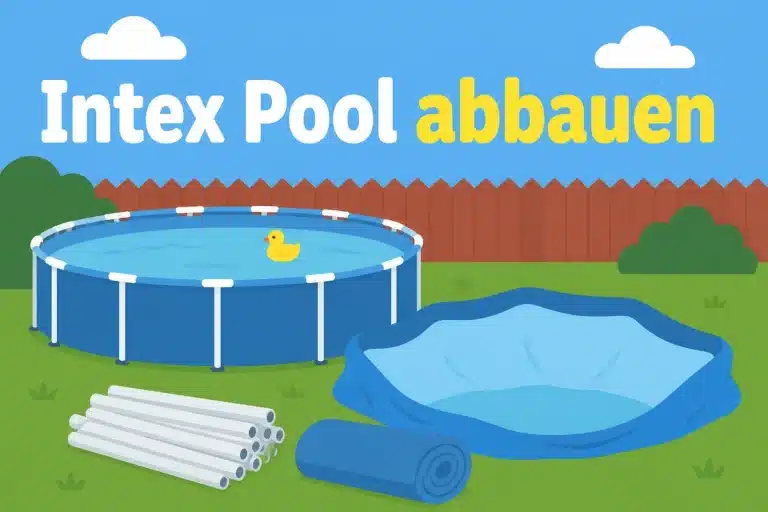 Intex Pool abbauen - Illustration