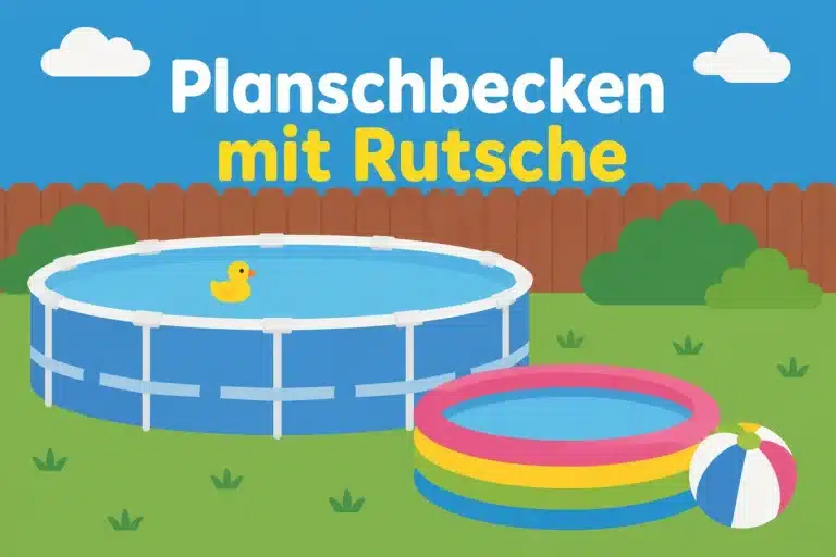 Planschbecken mit Rutsche - Illustration