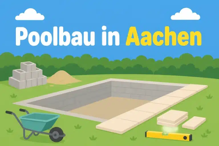 Poolbau in Aachen - Illustration