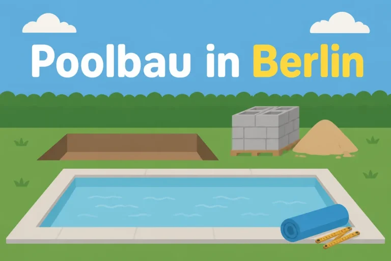 Poolbau in Berlin - Illustration
