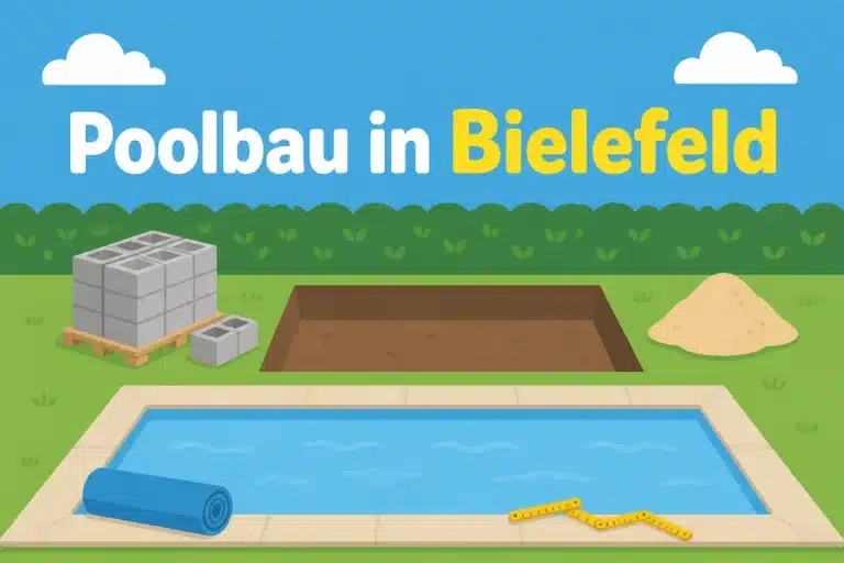 Poolbau in Bielefeld - Illustration
