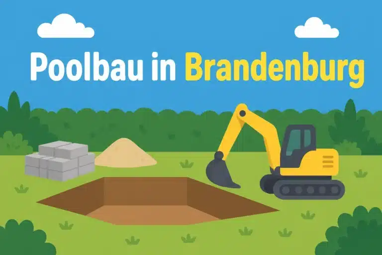 Poolbau in Brandenburg - Illustration