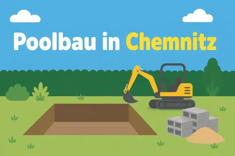 Poolbau in Chemnitz - Illustration