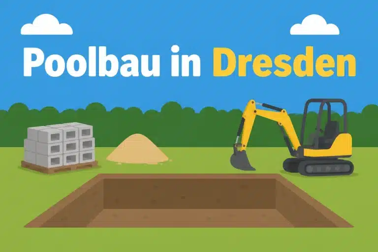 Poolbau in Dresden - Illustration