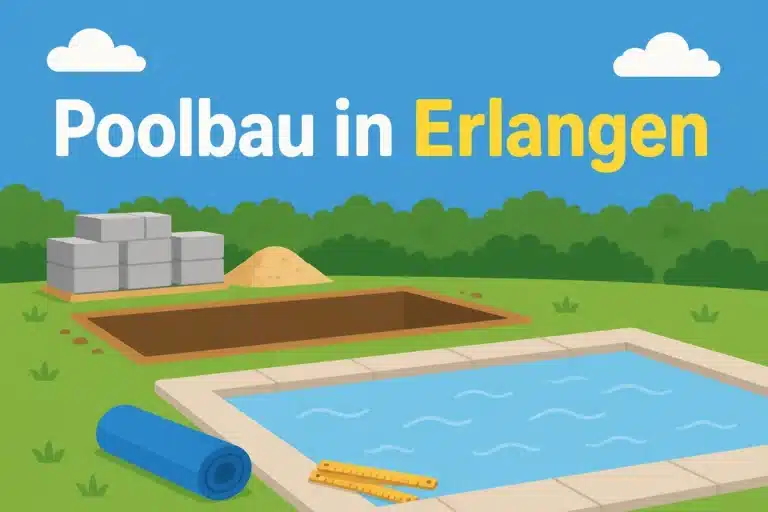 Poolbau in Erlangen - Illustration