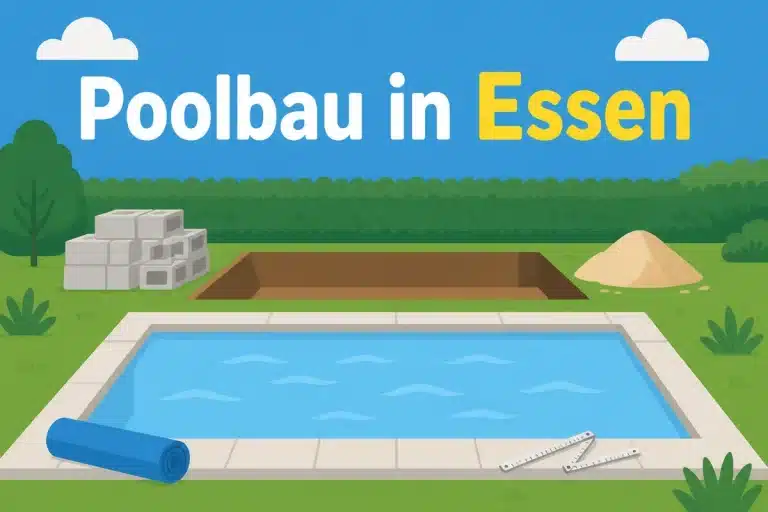 Poolbau in Essen - Illustration