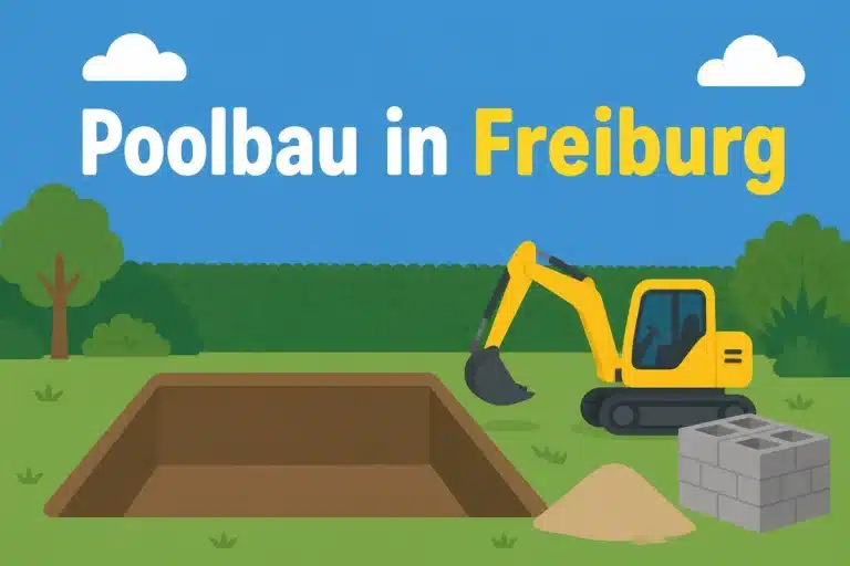 Poolbau in Freiburg - Illustration
