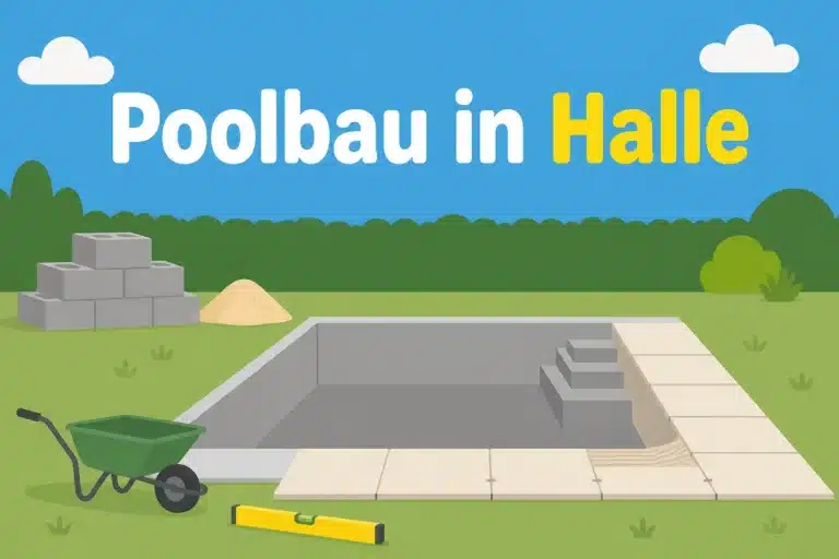 Poolbau in Halle - Illustration