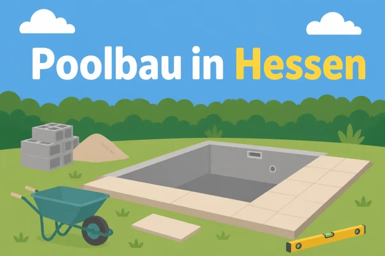 Poolbau in Hessen - Illustration