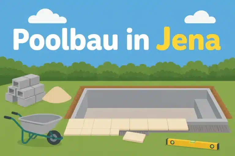 Poolbau in Jena - Illustration