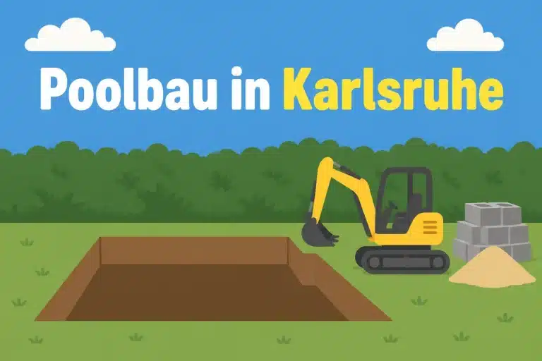 Poolbau in Karlsruhe - Illustration