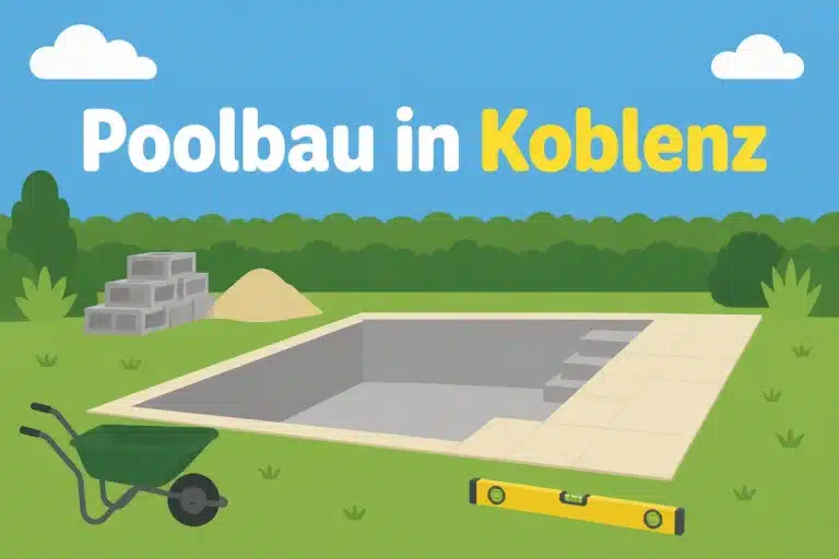 Poolbau in Koblenz - Illustration