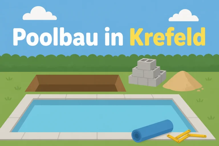 Poolbau in Krefeld - Illustration