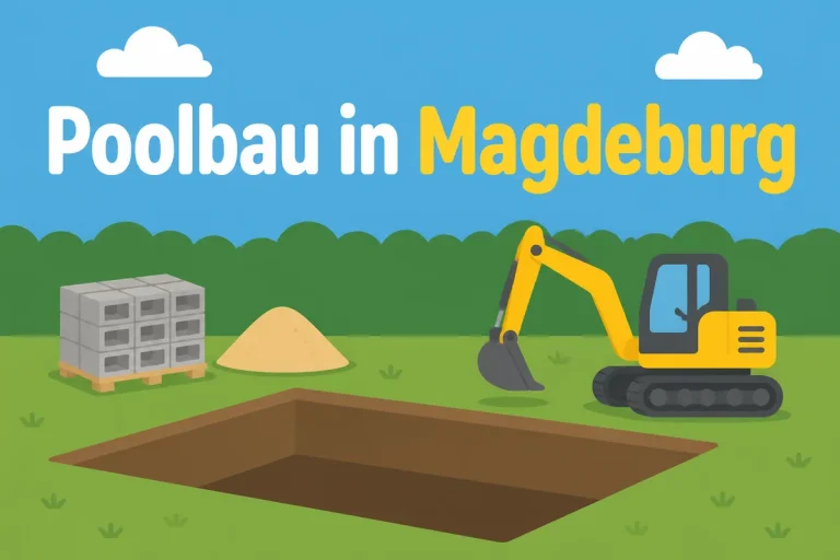 Poolbau in Magdeburg - Illustration
