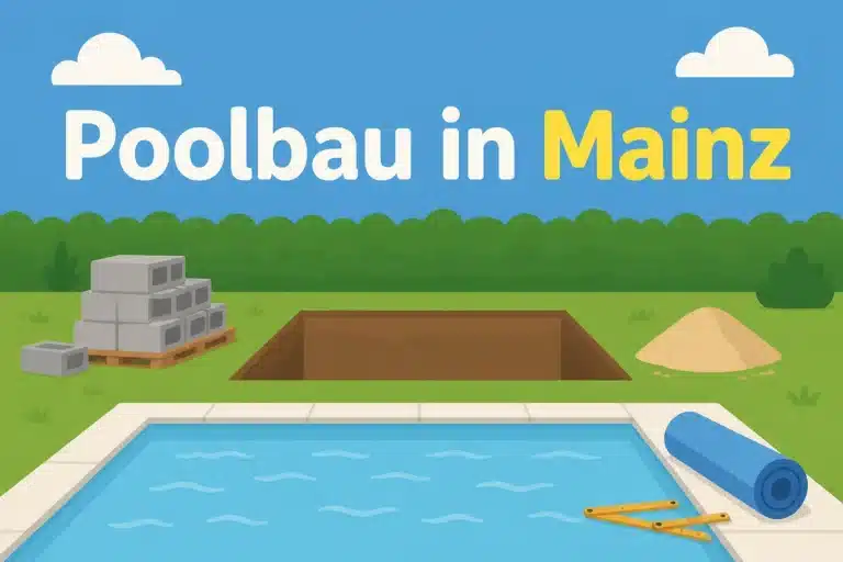 Poolbau in Mainz - Illustration