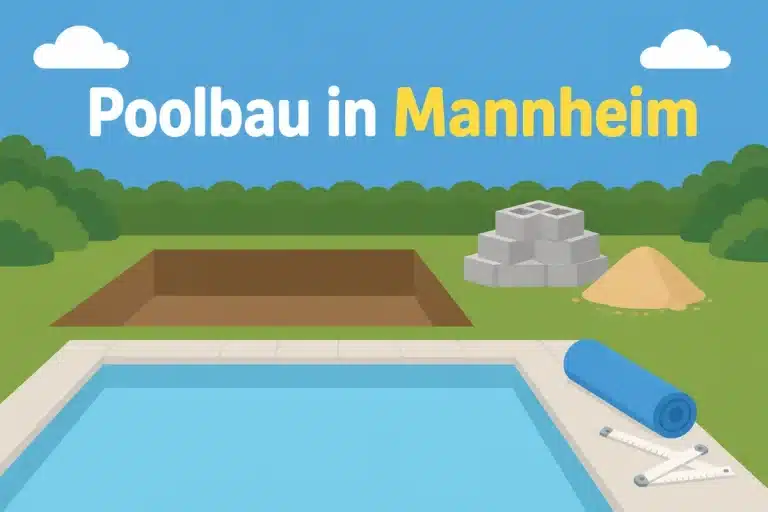 Poolbau in Mannheim - Illustration