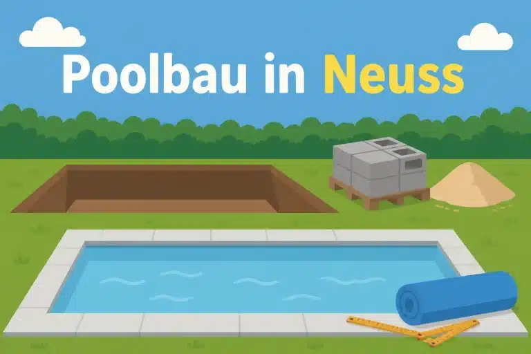 Poolbau in Neuss - Illustration