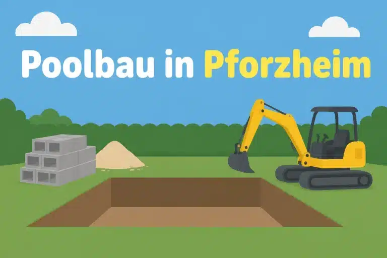 Poolbau in Pforzheim - Illustration