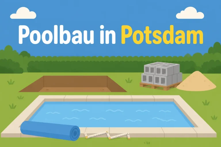 Poolbau in Potsdam - Illustration