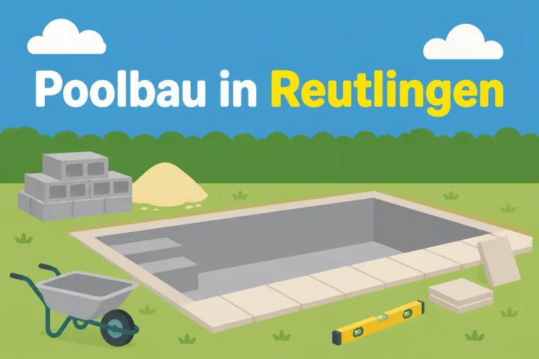 Poolbau in Reutlingen - Illustration