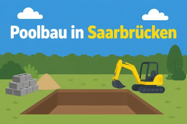 Poolbau in Saarbrücken - Illustration