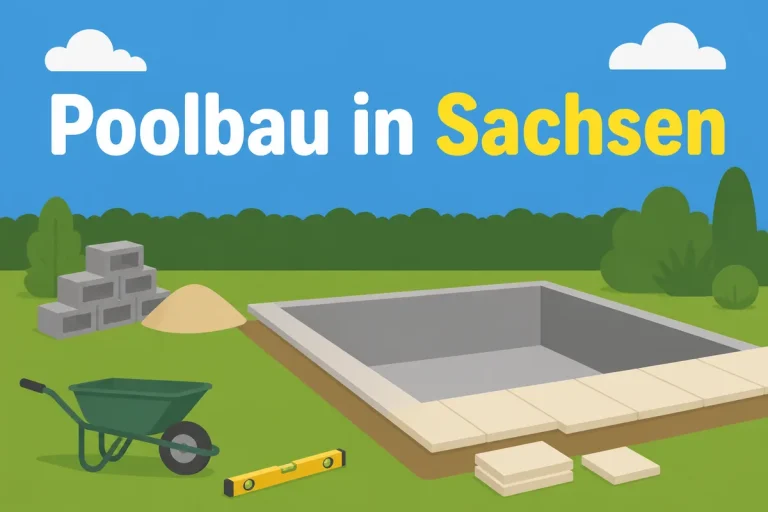 Poolbau in Sachsen - Illustration