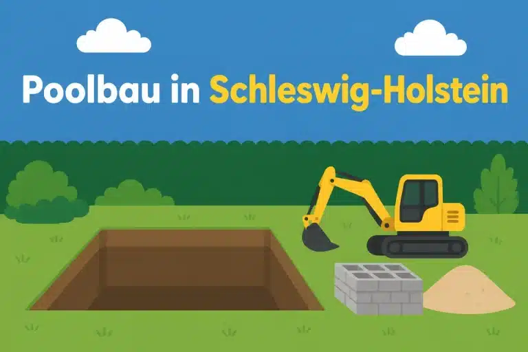 Poolbau in Schleswig-Holstein - Illustration
