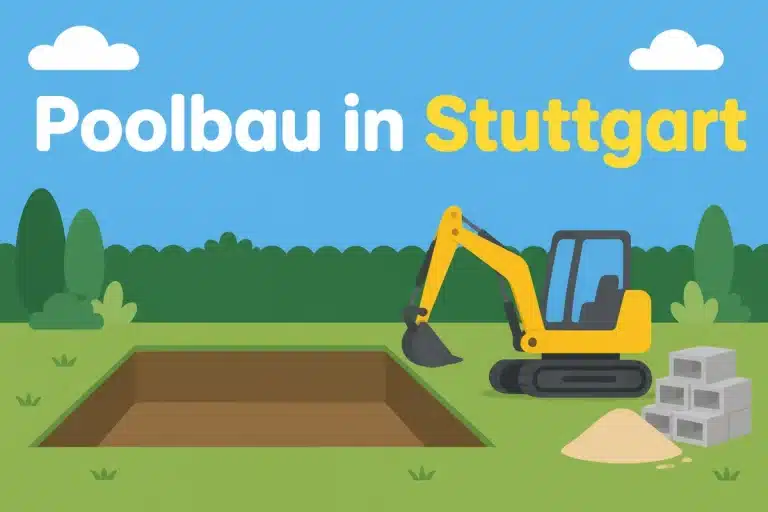 Poolbau in Stuttgart - Illustration
