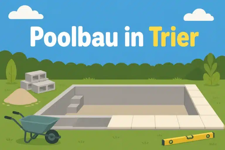 Poolbau in Trier - Illustration