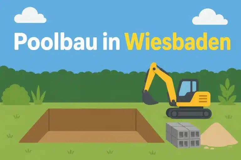 Poolbau in Wiesbaden - Illustration