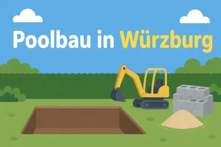 Poolbau in Würzburg - Illustration