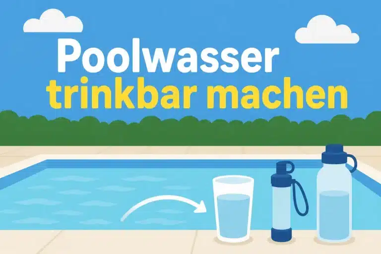 Poolwasser trinkbar machen - Illustration