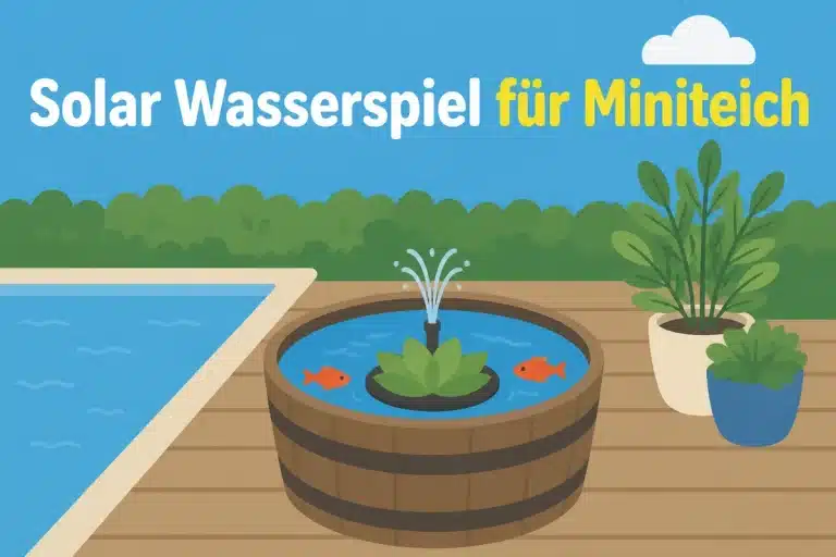 Solar Wasserspiel für Miniteich - Illustration