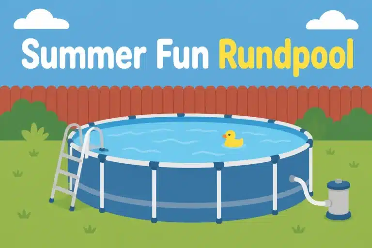 Summer Fun Rundpool - Illustration