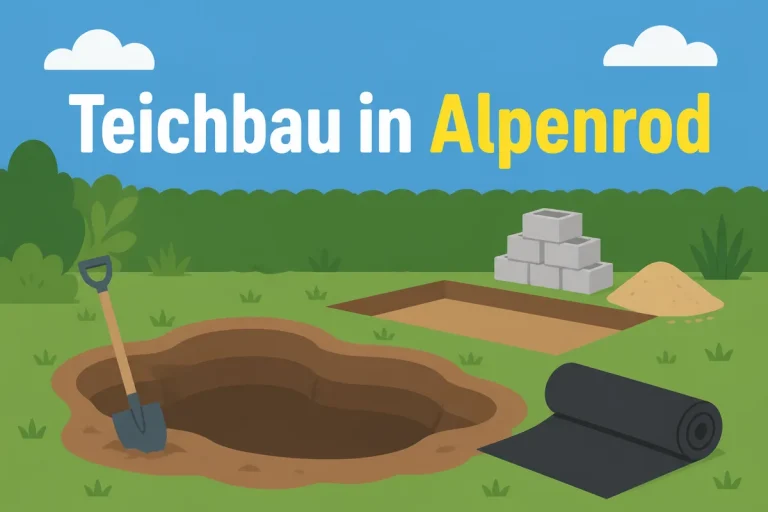 Teichbau in Alpenrod - Illustration