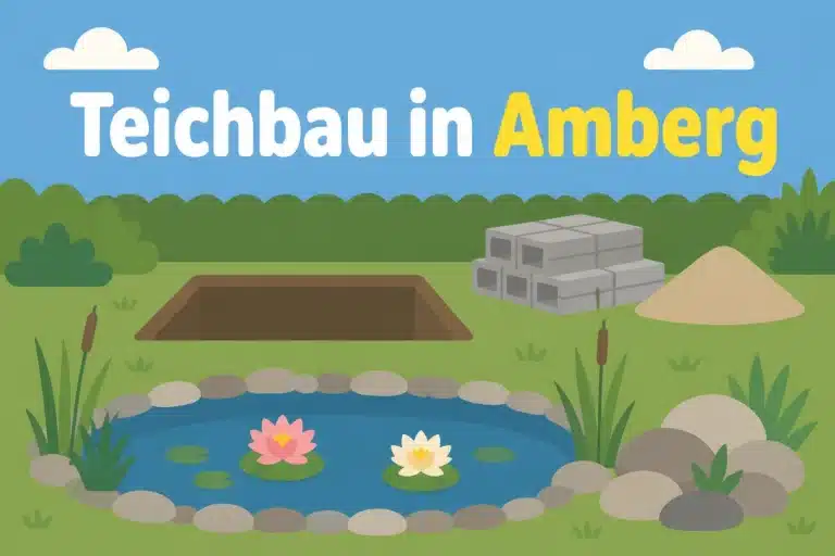 Teichbau in Amberg - Illustration