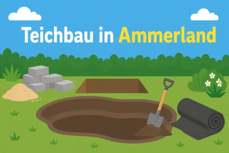Teichbau in Ammerland - Illustration
