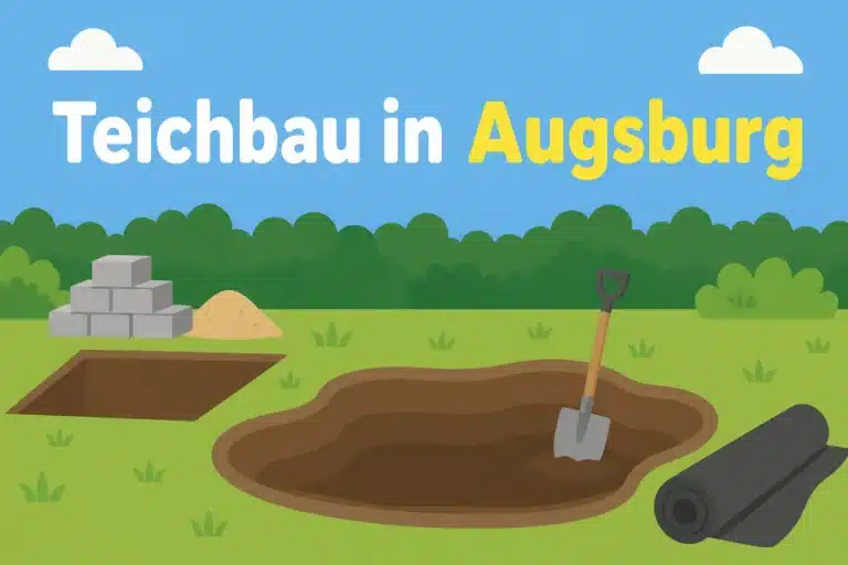 Teichbau in Augsburg - Illustration