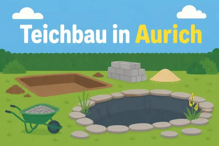 Teichbau in Aurich - Illustration
