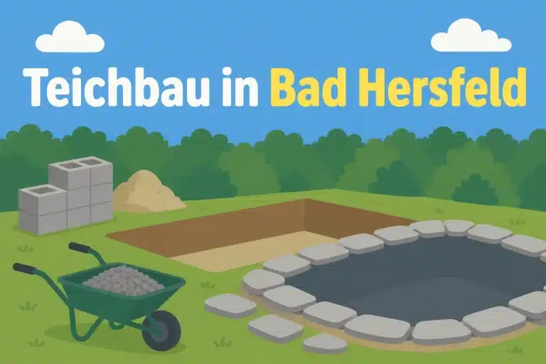 Teichbau in Bad Hersfeld - Illustration