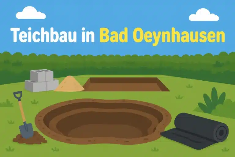 Teichbau in Bad Oeynhausen - Illustration