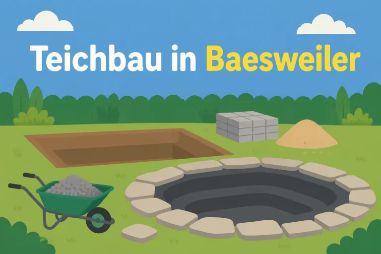 Teichbau in Baesweiler - Illustration