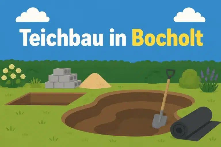 Teichbau in Bocholt - Illustration