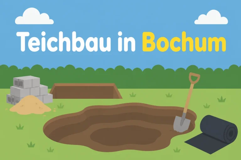 Teichbau in Bochum - Illustration