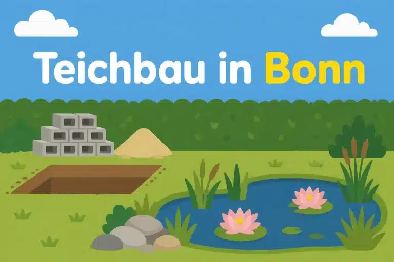 Teichbau in Bonn - Illustration