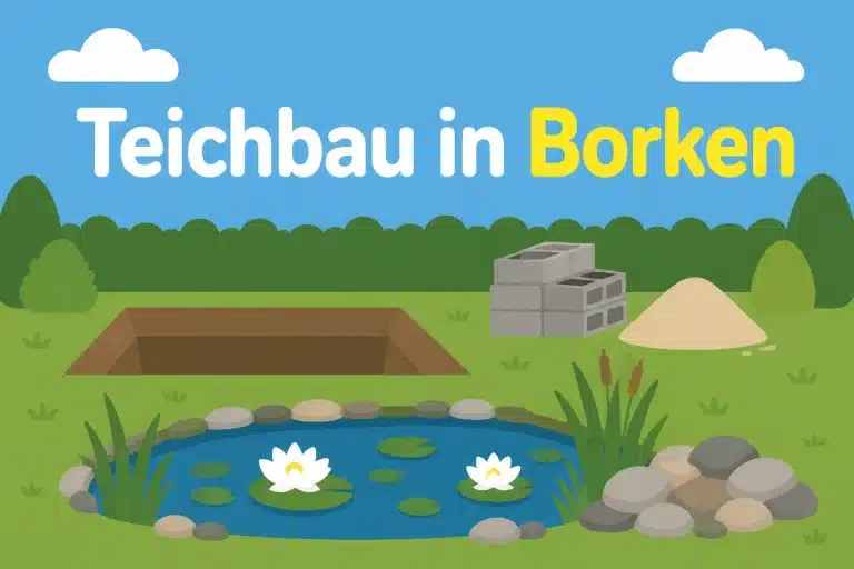 Teichbau in Borken - Illustration